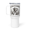 Hunting Dog Water Coffee Tumbler Mug in white stainless steel from River to Ridge Clothing Brand