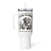 Hunting Dog Water Coffee Tumbler Mug in white stainless steel from River to Ridge Clothing Brand