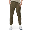 Product mockup of River to Ridge Clothing Brand unisex fleece lined sweatpants in olive green