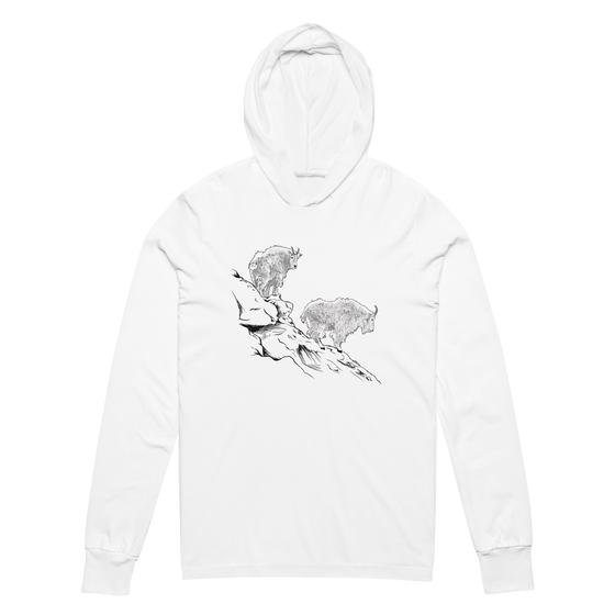 Mountain Goat Long Sleeve Lightweight Women's Hoodie