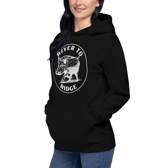 Hog Hunting Hoodie, Unisex, Black or Olive