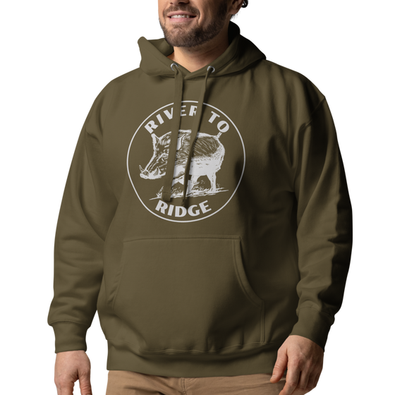 Hog Hunting Hoodie, Unisex, Black or Olive