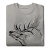 Women's Elk Pullover Sweatshirt, Grey