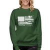 Sportsman's Flag Women's Pullover, Green or Charcoal