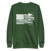 Sportsman's Flag Women's Pullover, Green or Charcoal