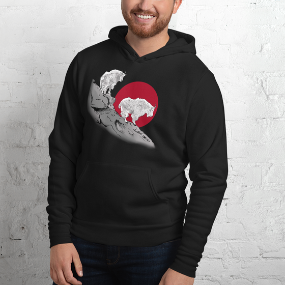 Mountain Goat Fleece Lined Hoodie, Unisex