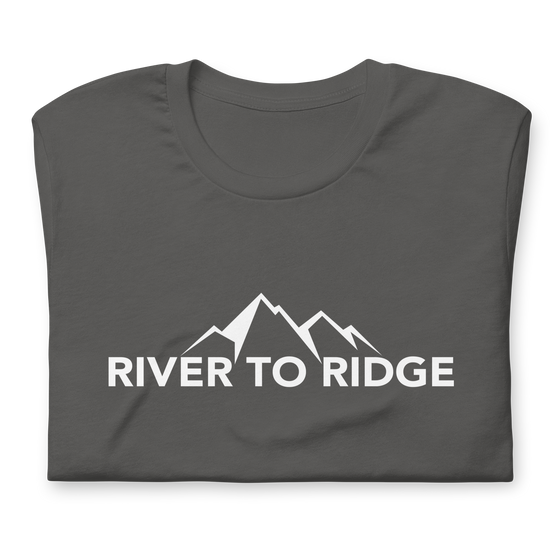 River to Ridge Logo T, Asphalt or Black