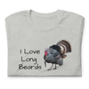 I Love Long Beards, Women's T, Pebble or Grey