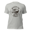 River to Ridge Clothing Brand T shirt in grey with Hog Hunting Logo of a wild boar