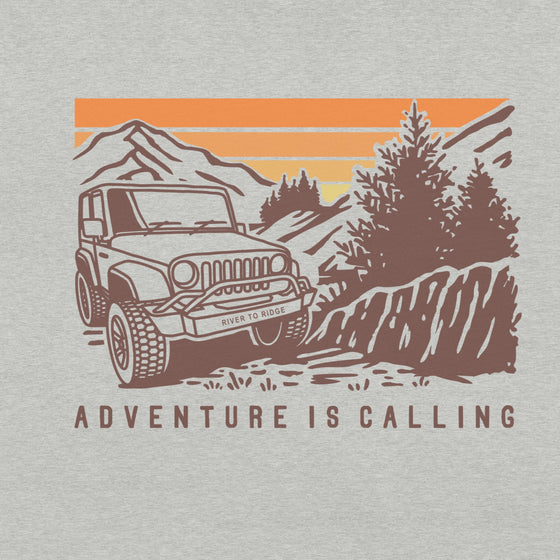 Adventure is Calling, Women's Off-roading T, Light Blue or Grey