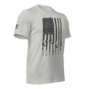 Men's Tactical 2A Gun Flag Patriotic T Shirt, Athletic Grey