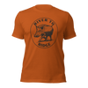 River to Ridge Clothing Brand T shirt in burnt orange with Hog Hunting Logo of a wild boar