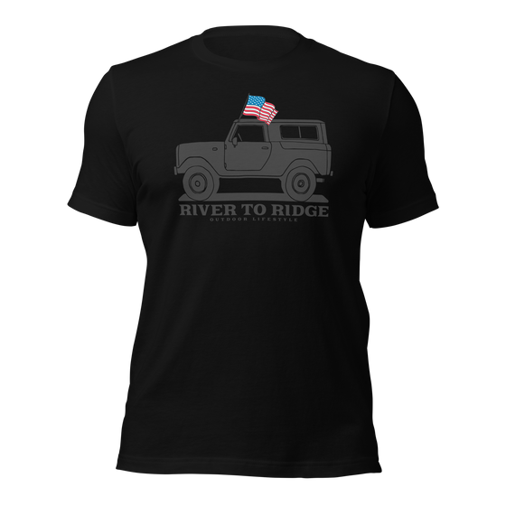 Offroad USA Men's Patriotic T-Shirt, Black