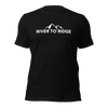 Men's River to Ridge Clothing brand Logo T shirt featuring the mountain logo in black and white