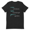 Women's T Shirt that says Raise Chickens, bake sourdough, grow a garden from the brand River to Ridge Clothing