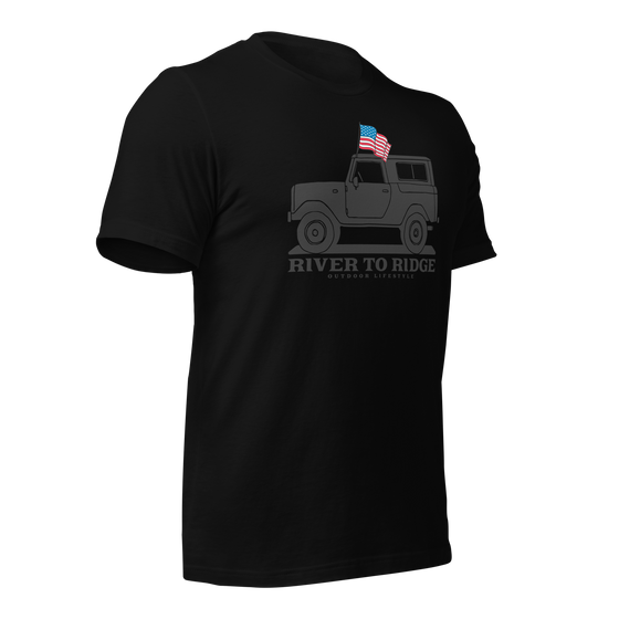 Offroad USA Men's Patriotic T-Shirt, Black