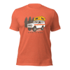 Mens offroad camping classic truck t shirt with a scout vintage truck on it with a camping tent on top from the Brand River to Ridge