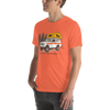 Truck Camping, Men's Overland T, Heather Orange or Grey