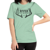 River to Ridge Women's Antler Logo T Shirt, Heather Orange or Mint