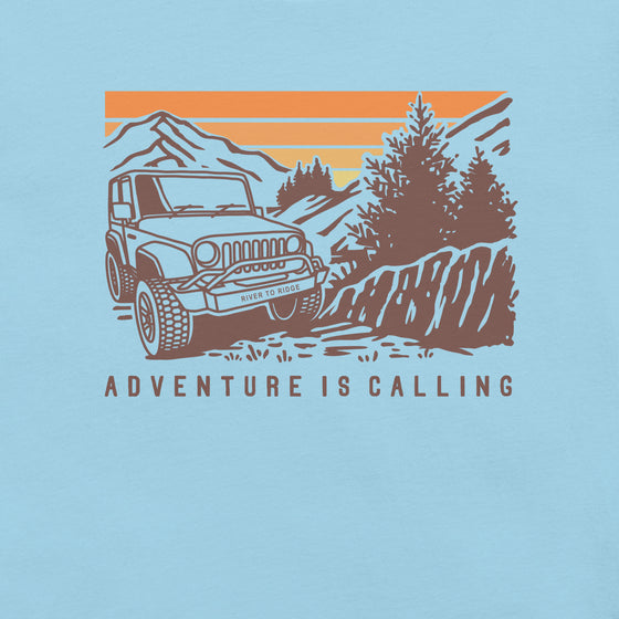 Adventure is Calling, Women's Off-roading T, Light Blue or Grey