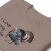 Women's, I Love Long Beards, Turkey Hunting T, Pebble or Grey