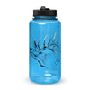 River to Ridge Clothing Brand BPA free water bottle with elk logo and elk tracks on it.