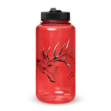  River to Ridge Clothing Brand BPA free water bottle with elk logo and elk tracks on it.