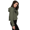 Adventure Awaits Antler Crop Hoodie, Olive