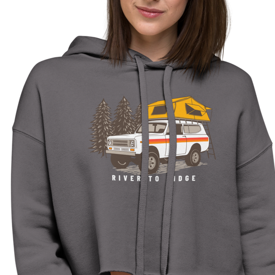 Truck Camping Overland Crop Hoodie