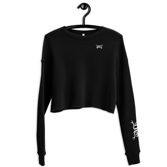 WILD Fleece Lined Crop Sweatshirt, Black or Blue