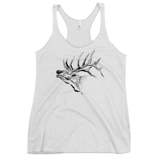 River to Ridge Clothing Brand Elk Logo tank top in white for women