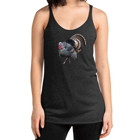 Long Beard Turkey Racerback Tank, Black or Grey