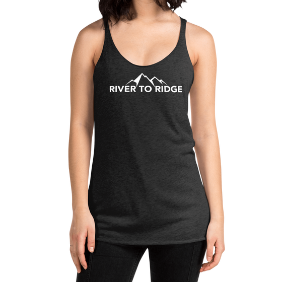 River to Ridge Logo Racerback Tank, Purple or Black