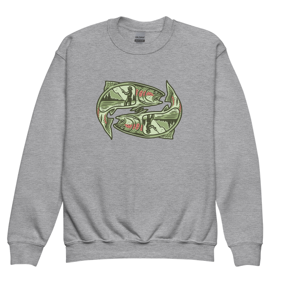 Youth Girls Trout Fishing Sweatshirt